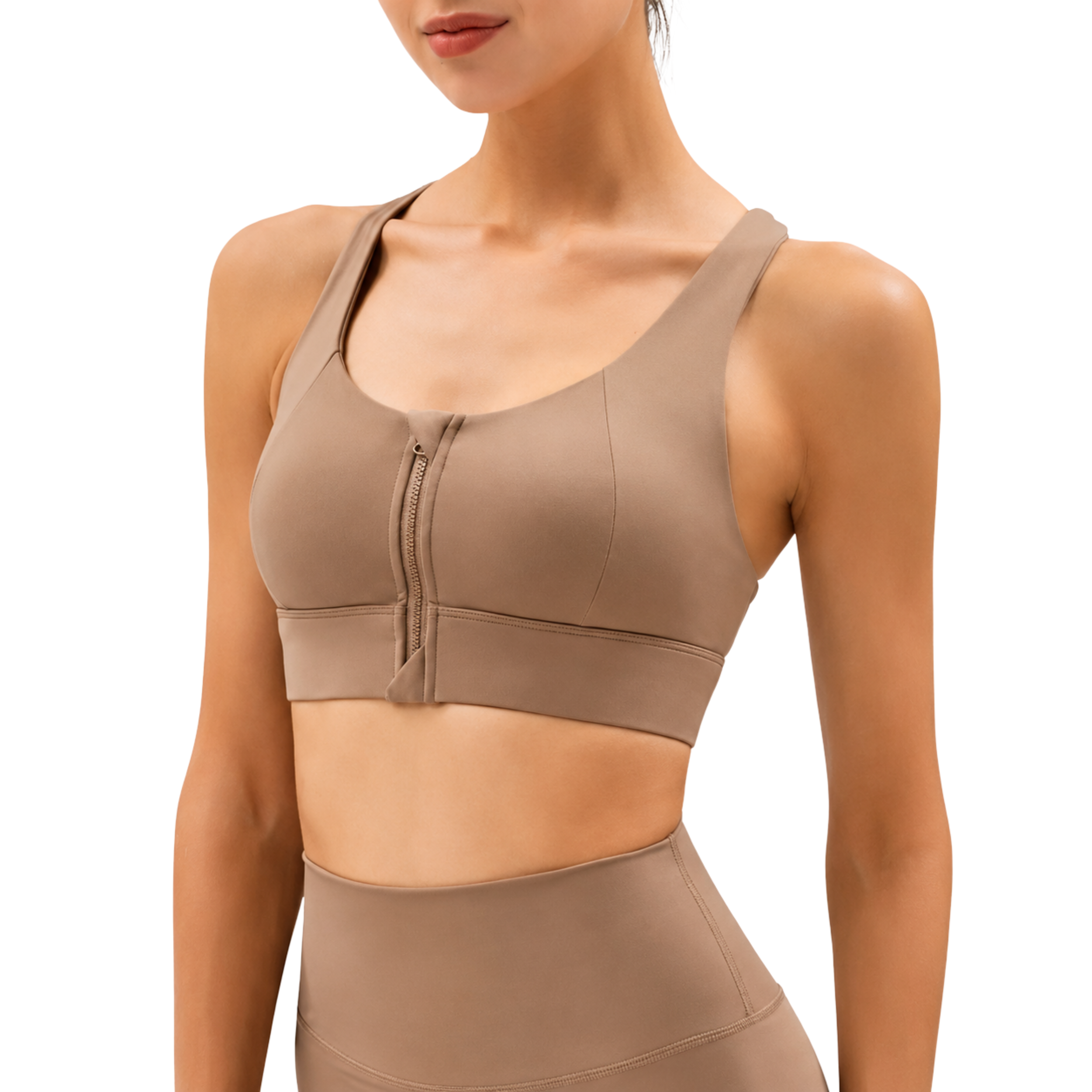 Front Zipper Sports Bra
